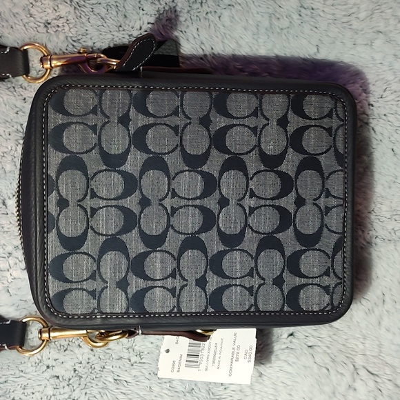 NWT Coach Sullivan Xbody in leather and denim - Picture 7 of 12